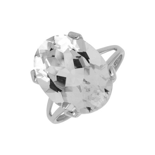 Кольцо из серебра с горным хрусталём