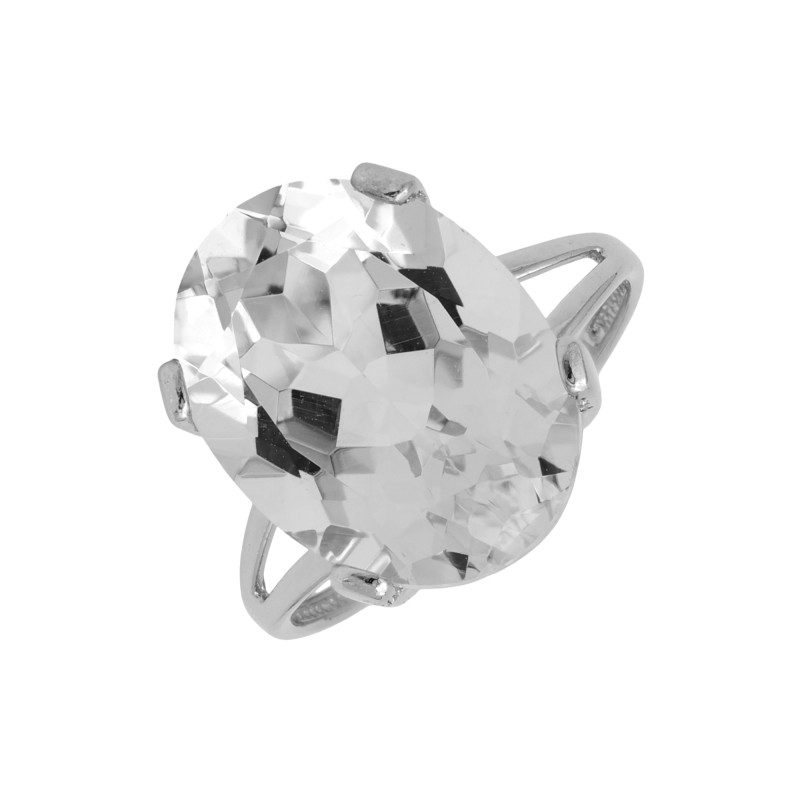 Кольцо из серебра с горным хрусталём