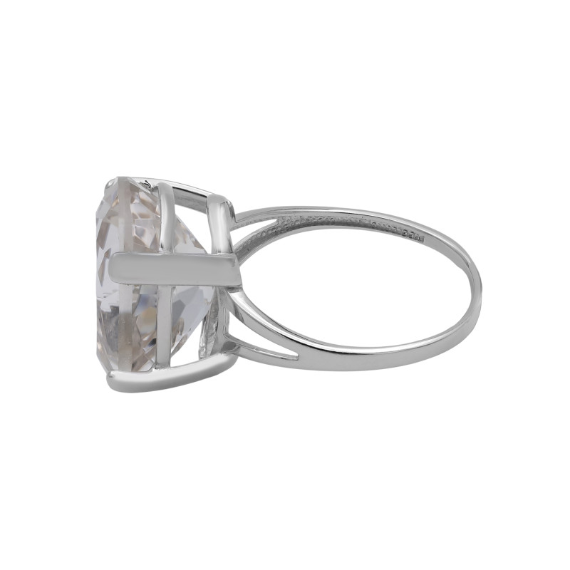 Кольцо из серебра с горным хрусталём