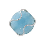 Серебряное кольцо с натуральным аквамарином