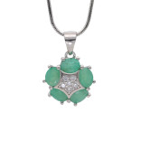 Серебряная подвеска с изумрудом