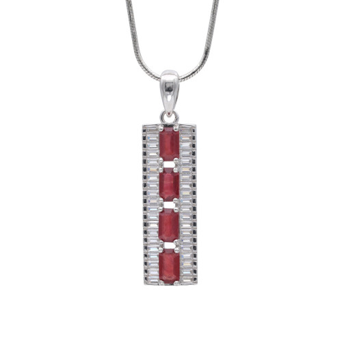 Подвеска из серебра с рубином