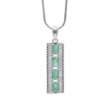 Подвеска из серебра с изумрудом