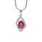 Серебряная подвеска с рубином