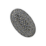 Серебряное кольцо с марказитом