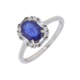 Серебряное кольцо с сапфиром