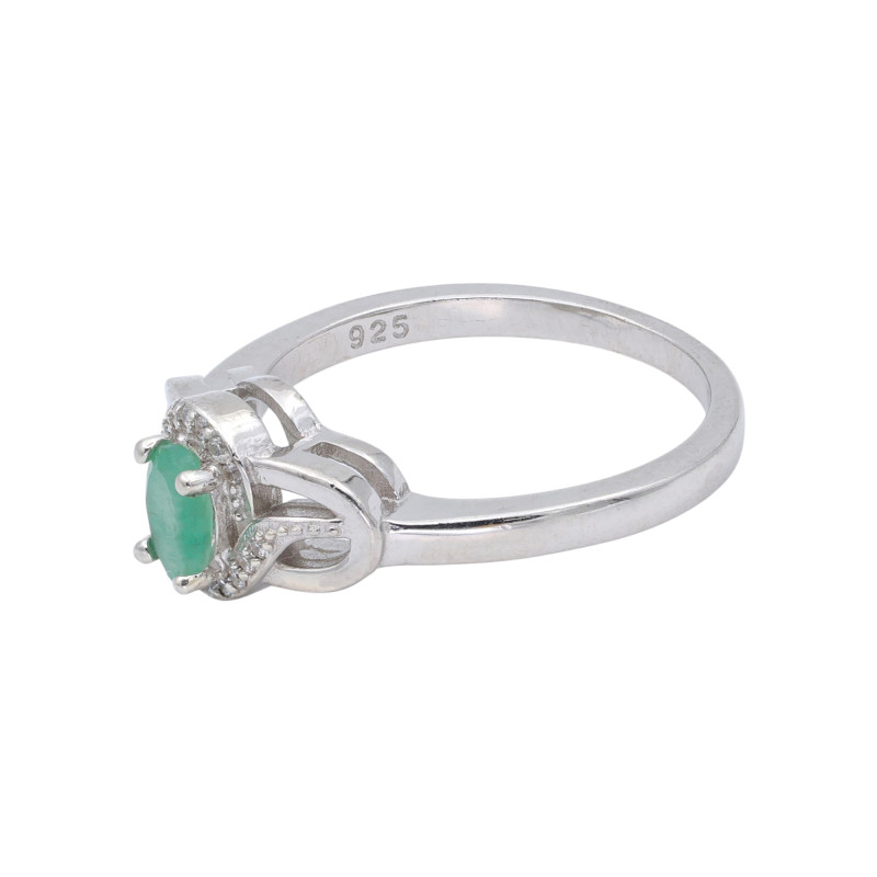 Кольцо из серебра с изумрудом