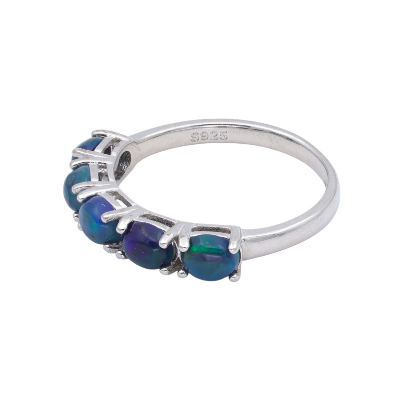 Серебряное кольцо с опалами