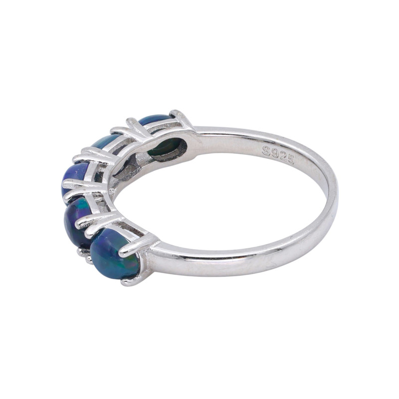 Серебряное кольцо с опалами