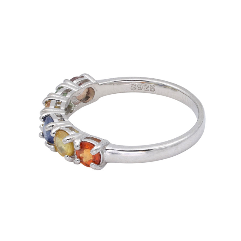 Серебряное кольцо с сапфирами