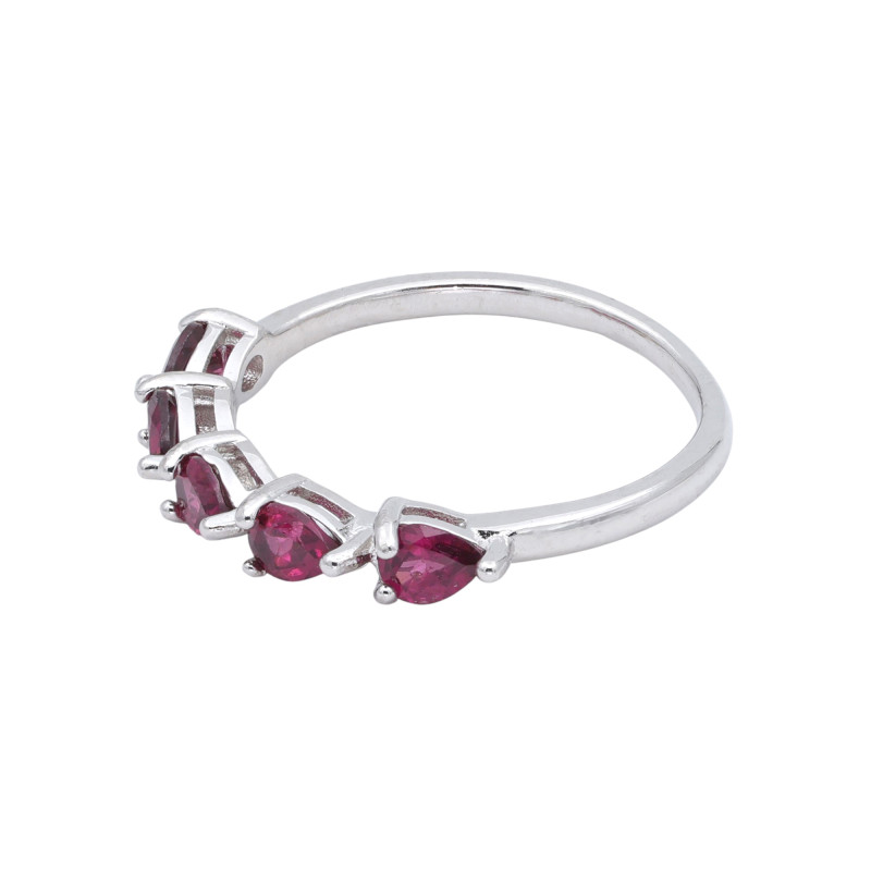 Серебряное кольцо с родолитами