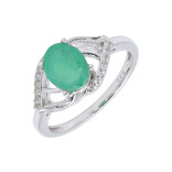Серебряное кольцо с изумрудом