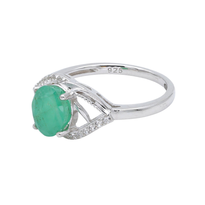 Серебряное кольцо с изумрудом