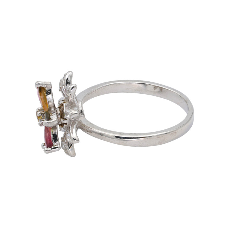 Серебряное кольцо с турмалинами