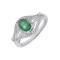 Кольцо серебряное с натуральным изумрудом