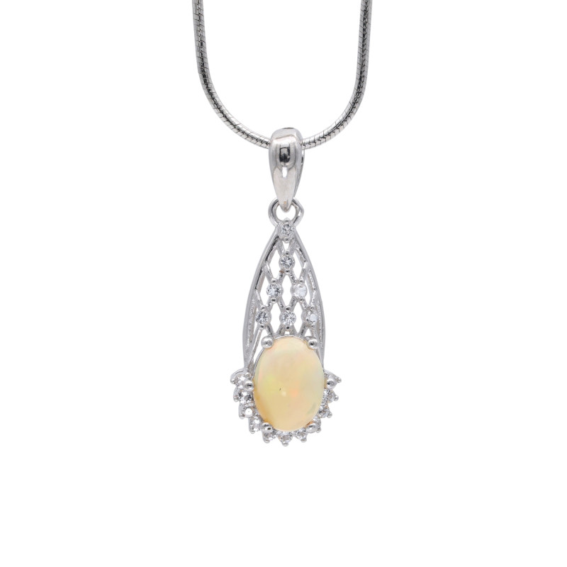 Подвеска из серебра с опалом