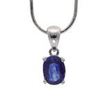 Подвеска из серебра с сапфиром