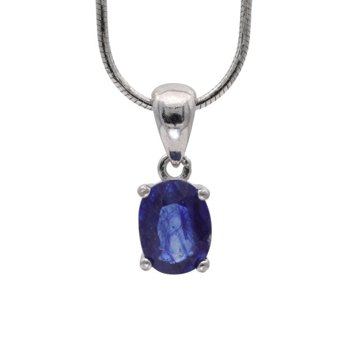 Подвеска из серебра с сапфиром