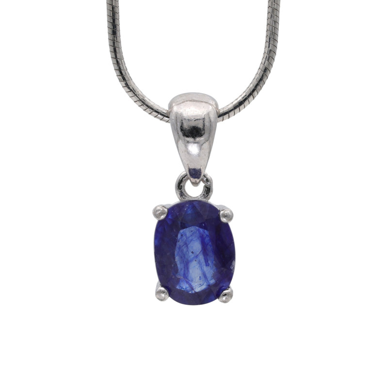 Подвеска из серебра с сапфиром