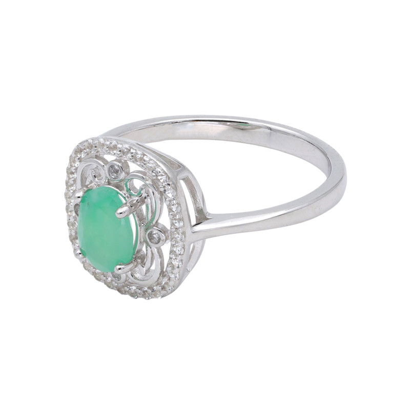 Серебряное кольцо с изумрудом