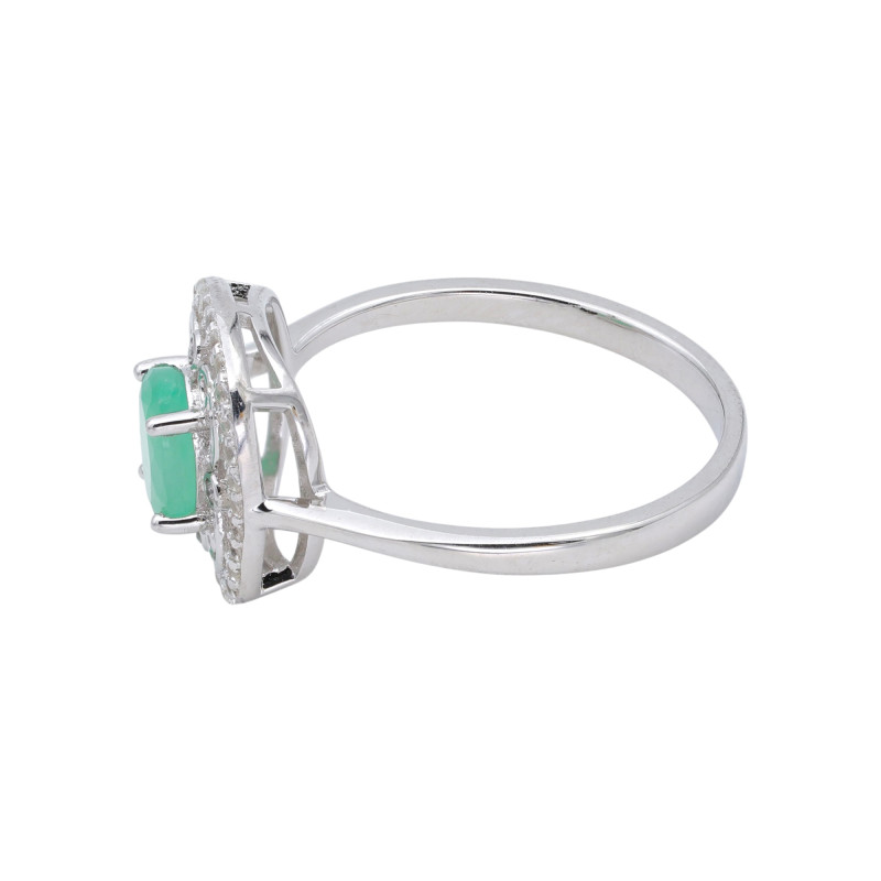Серебряное кольцо с изумрудом