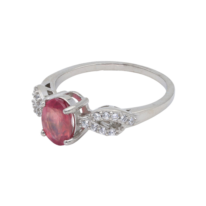 Кольцо из серебра с рубином