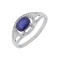 Серебряное кольцо с натуральным сапфиром