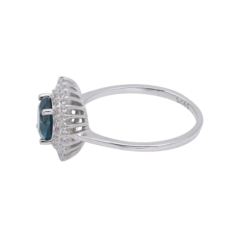 Кольцо из серебра с топазом