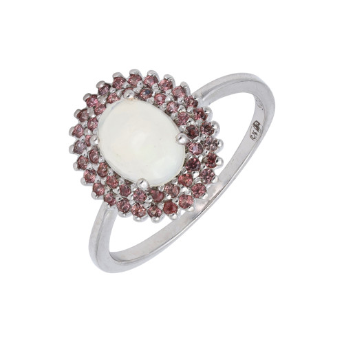 Кольцо из серебра с опалом