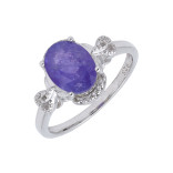 Кольцо из серебра с танзанитом