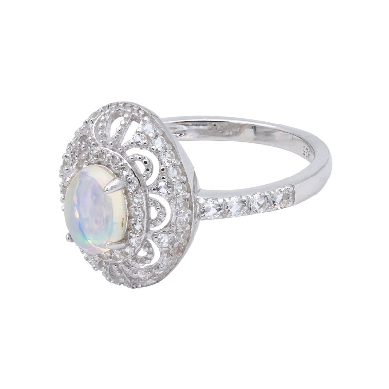 Кольцо из серебра с опалом