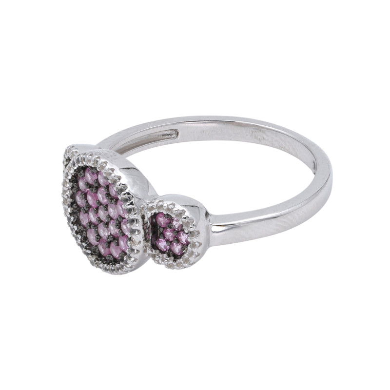 Серебряное кольцо с рубинами