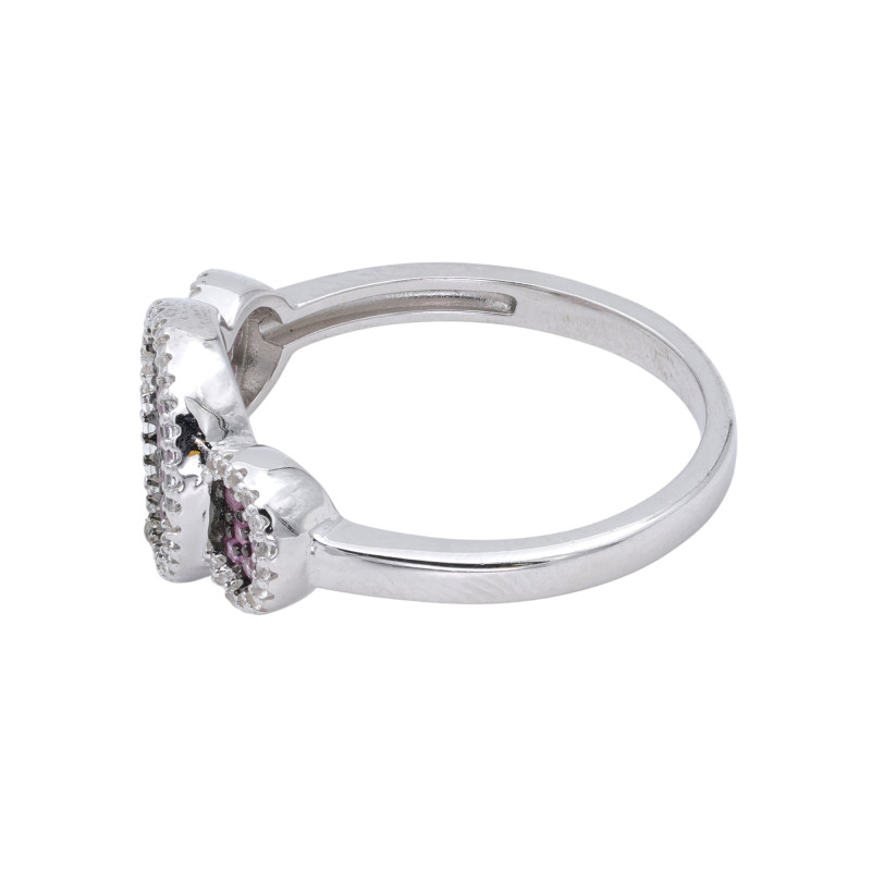 Серебряное кольцо с рубинами