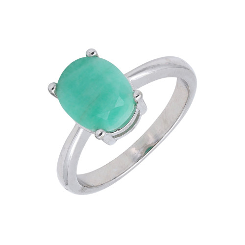 Кольцо серебряное с изумрудом