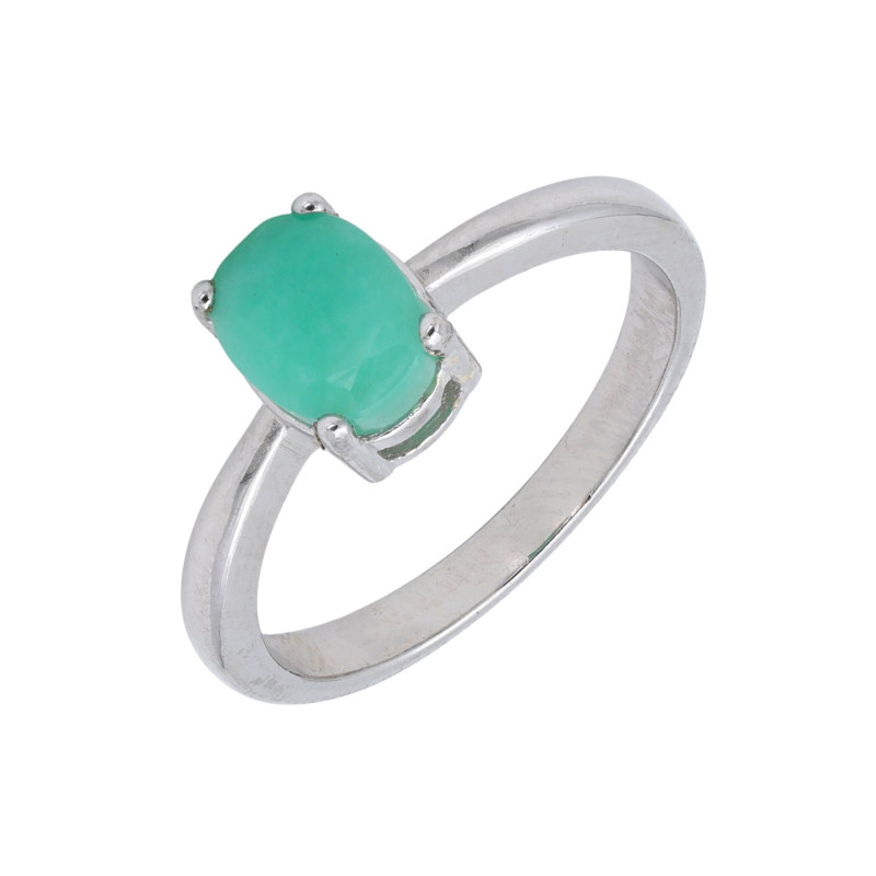 Кольцо серебряное с изумрудом