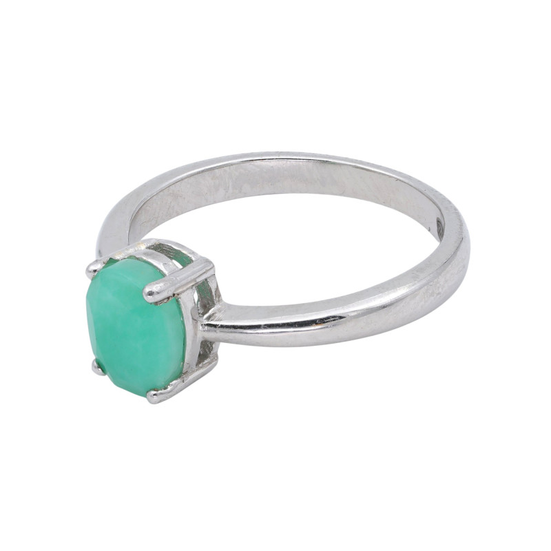 Кольцо серебряное с изумрудом