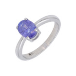 Кольцо из серебра с танзанитом