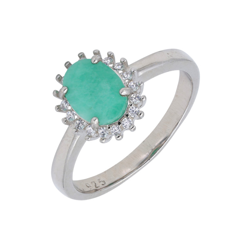 Серебряное кольцо с изумрудом