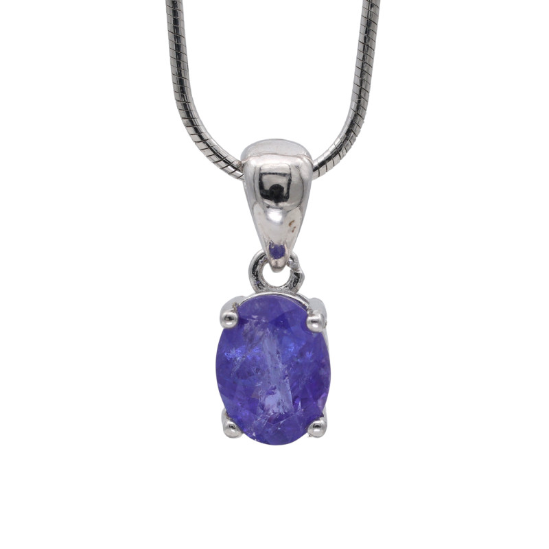 Серебряная подвеска с танзанитом