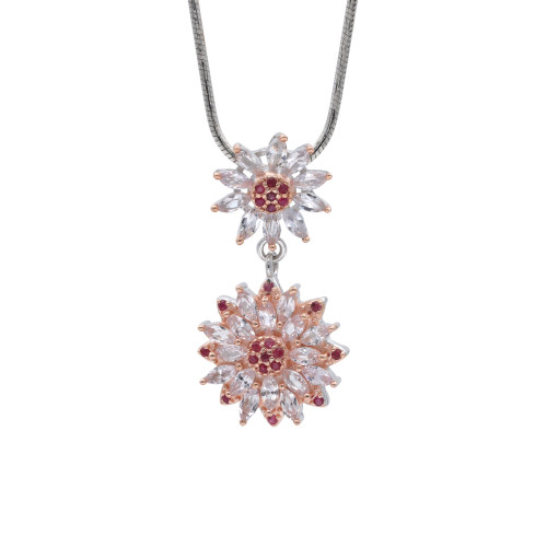 Подвеска из серебра с рубинами