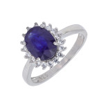 Серебряное кольцо с сапфиром