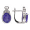 Серебряные серьги с танзанитами