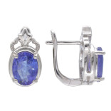 Серебряные серьги с танзанитами