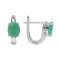 Серьги серебряные с изумрудами
