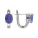 Серьги серебряные с танзанитами