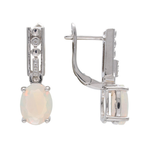 Серебряные серьги с опалом