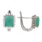 Серьги серебряные с изумрудами