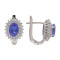 Серебряные серьги с танзанитами