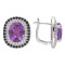 Серьги серебряные с аметистом и шпинелью