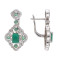 Серебряные серьги с изумрудами